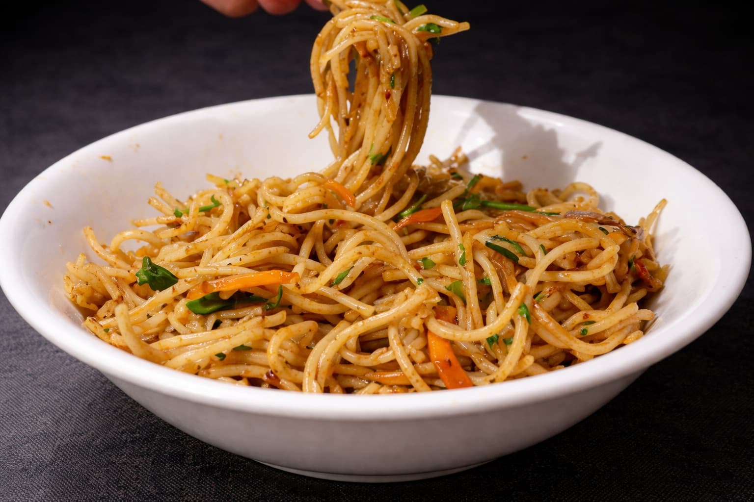 Delicious noodles dish