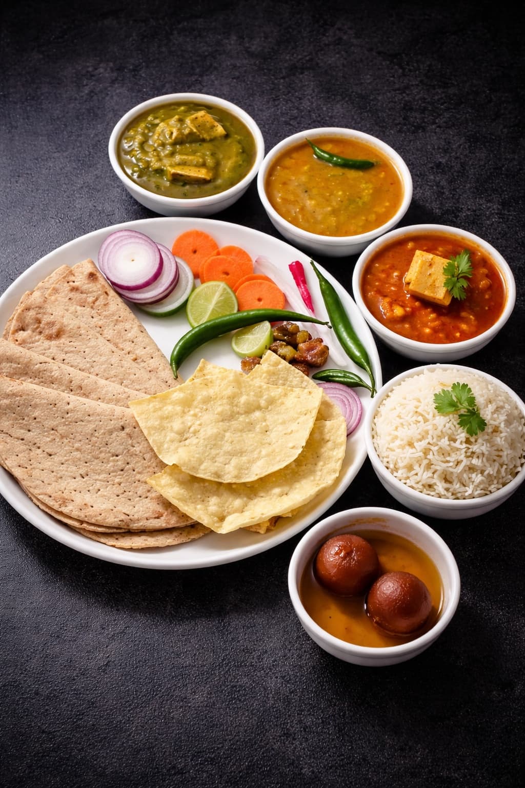 Traditional Marwadi thali